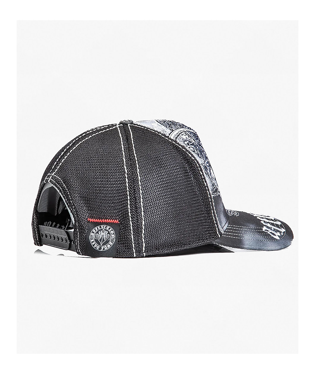Affliction Mortal Veil Black Trucker Hat