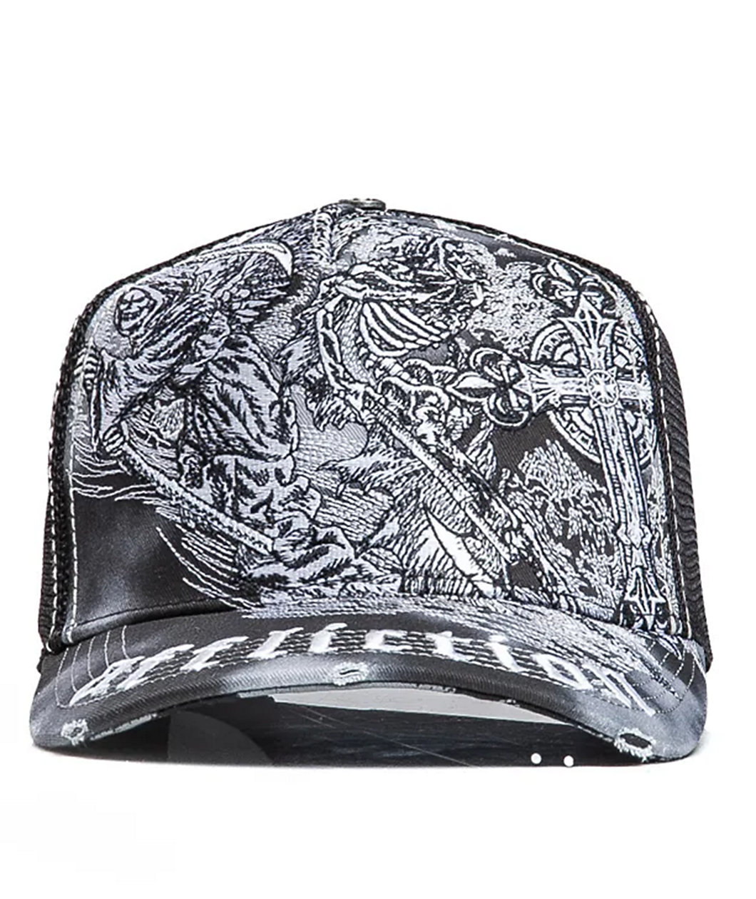 Affliction Mortal Veil Black Trucker Hat