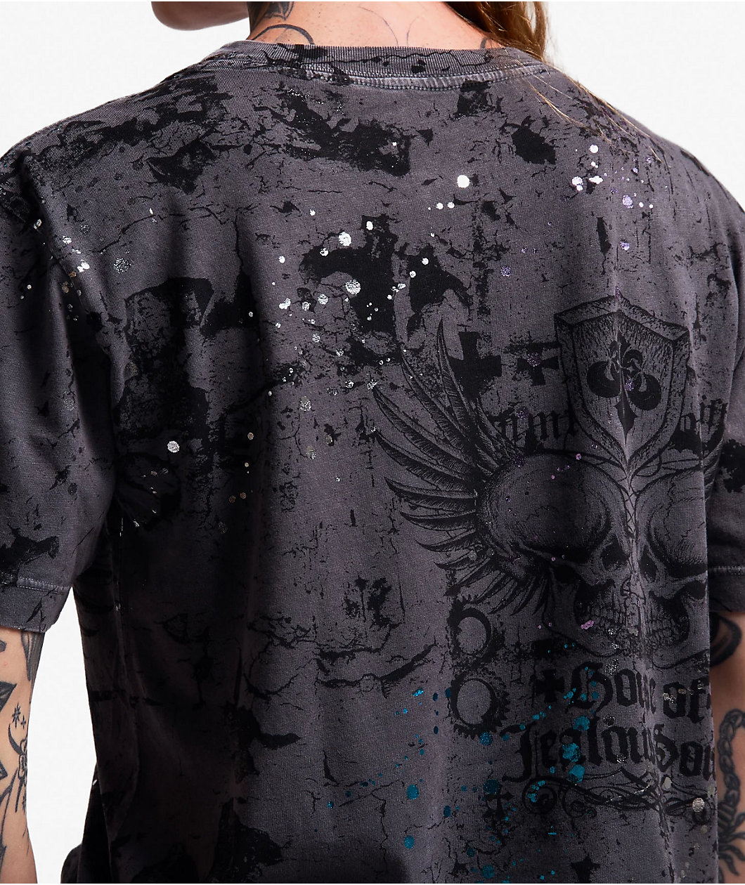 Affliction Neglect Charcoal Grey T-Shirt