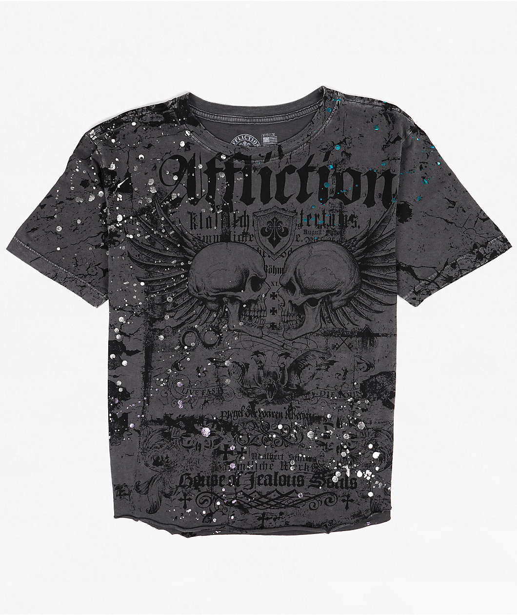 Affliction Neglect Charcoal Grey T-Shirt