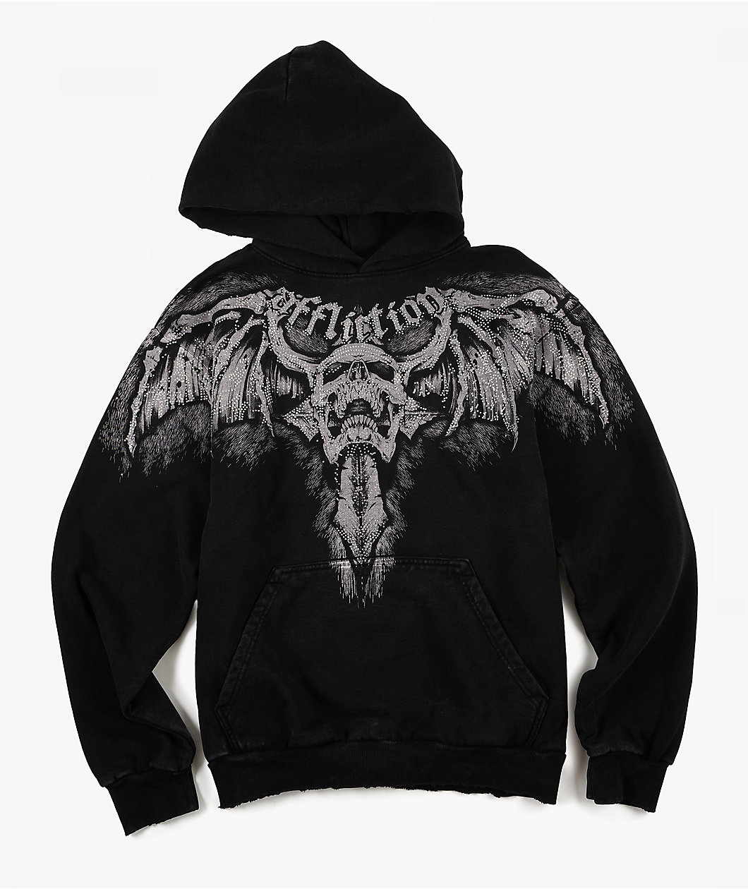 Affliction Night Screamer Black Wash Hoodie