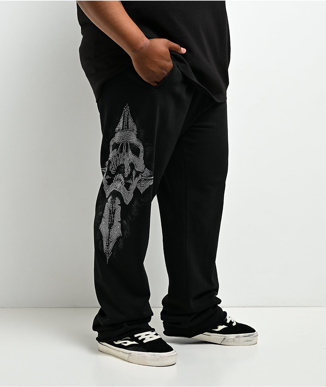 Affliction Night Screamer Black Wash Sweatpants