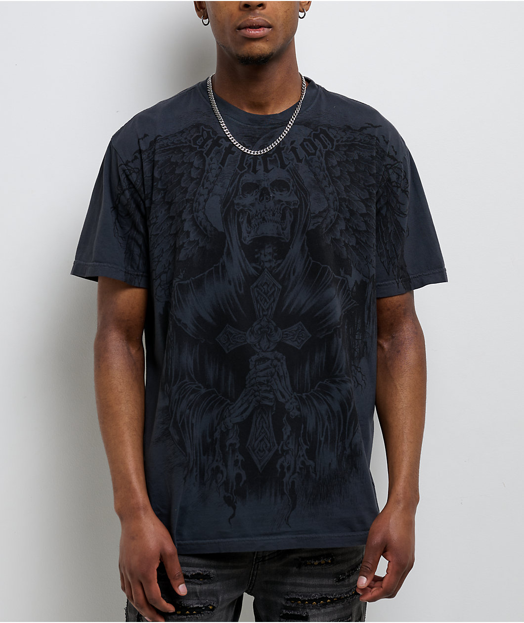 Affliction Nightmare Charcoal Wash T-Shirt
