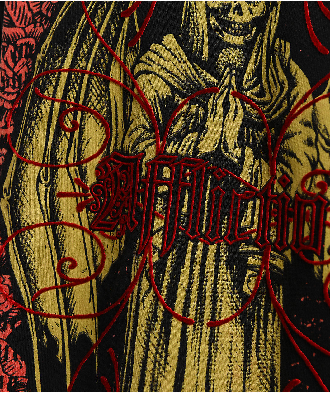 Affliction Prayer Black Wash Zip Hoodie