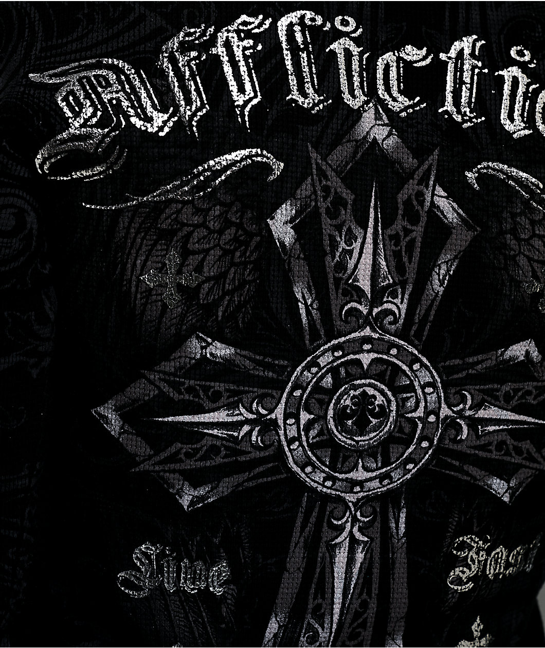 Affliction Registered Black Thermal Long Sleeve T-Shirt