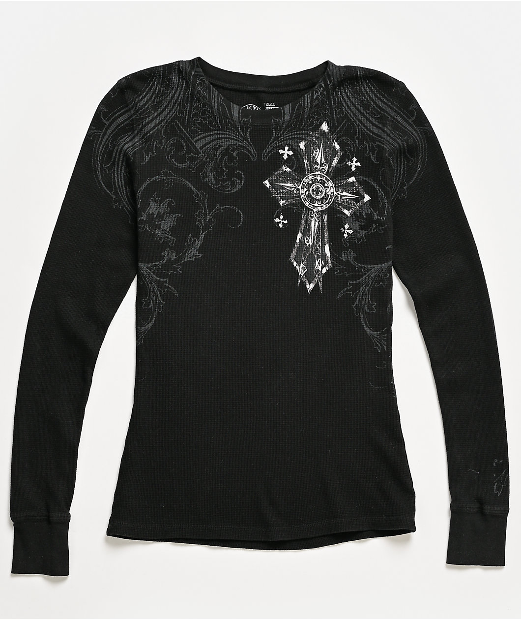 Affliction Registered Black Thermal Long Sleeve T-Shirt