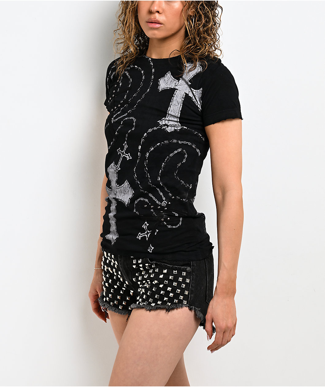 Affliction Rosary Of Life Black T-Shirt