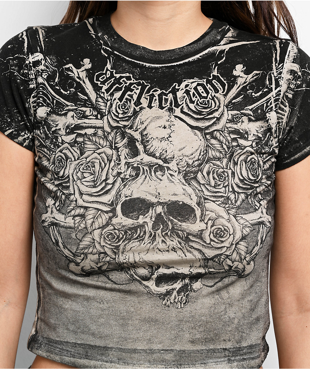 Affliction Sands Of Burden Oil Wash Black T-Shirt