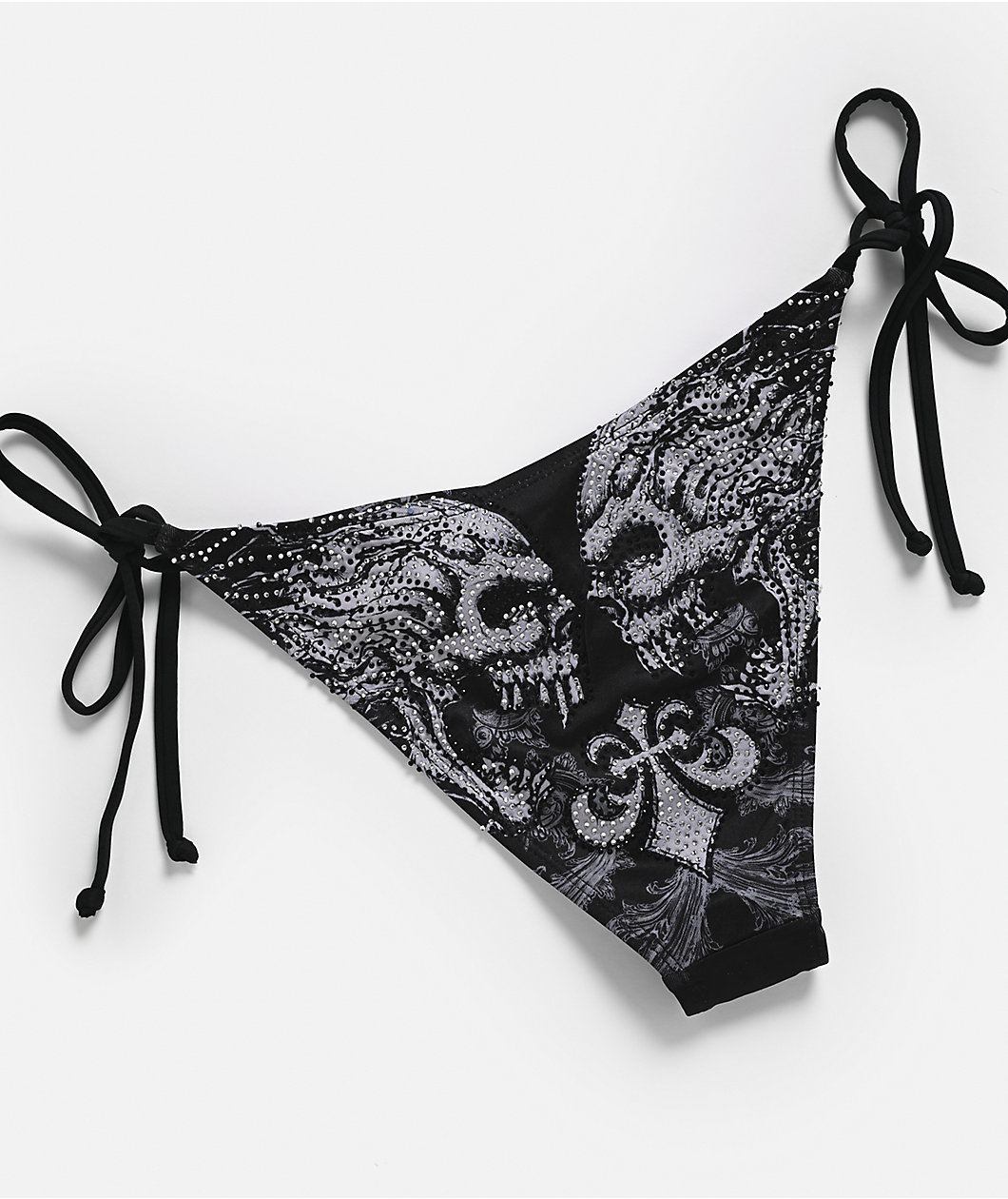 Affliction Screaming Roots Black Bikini Bottom