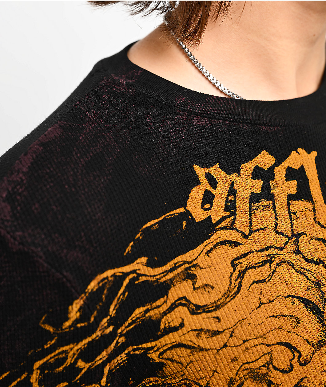 Affliction Screaming Roots Black Long Sleeve Thermal T-Shirt