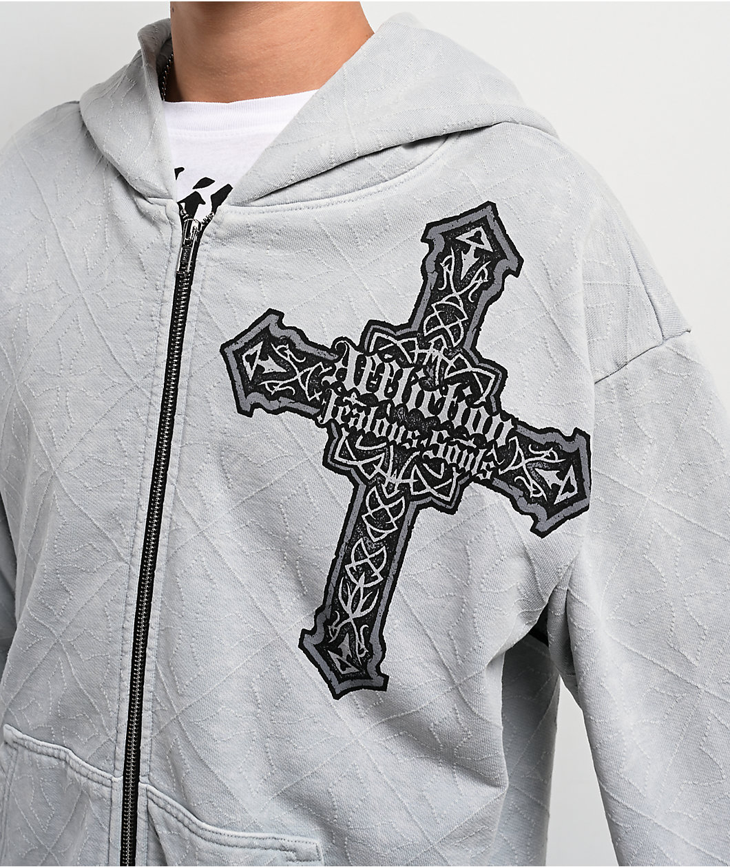 Affliction Seeker Grey Zip Hoodie