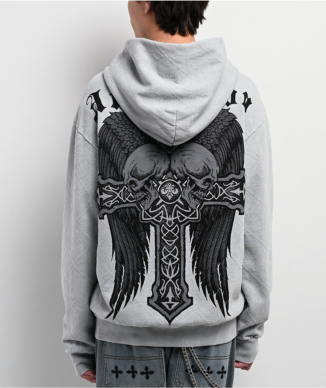 Affliction Seeker Grey Zip Hoodie