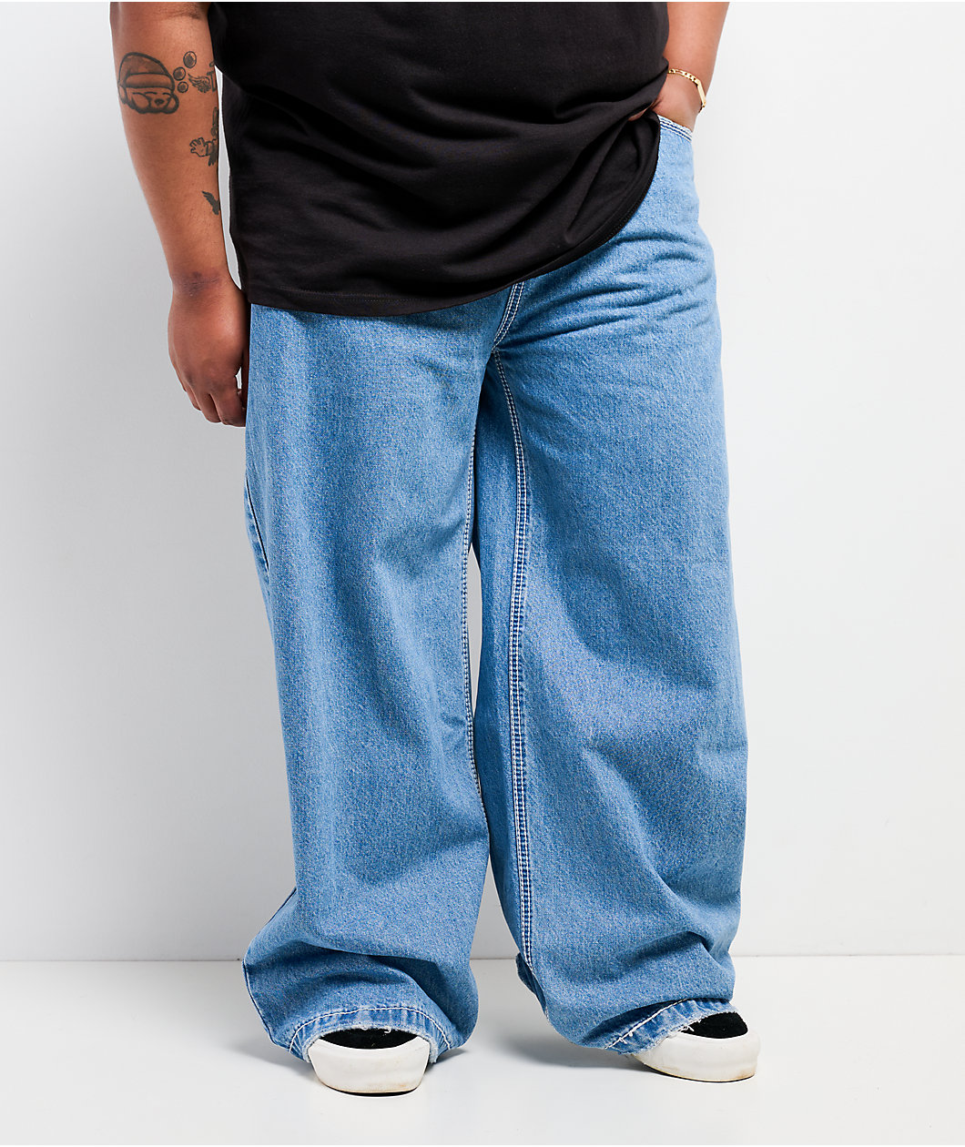 Affliction Seeker Medium Wash Ultra Wide Jeans