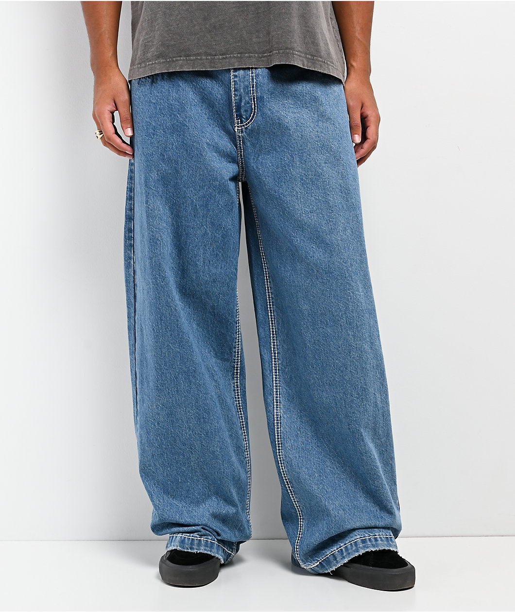 Affliction Seeker Medium Wash Ultra Wide Jeans