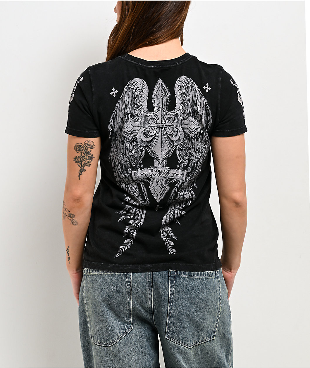 Affliction Simulation Black Wash T-Shirt