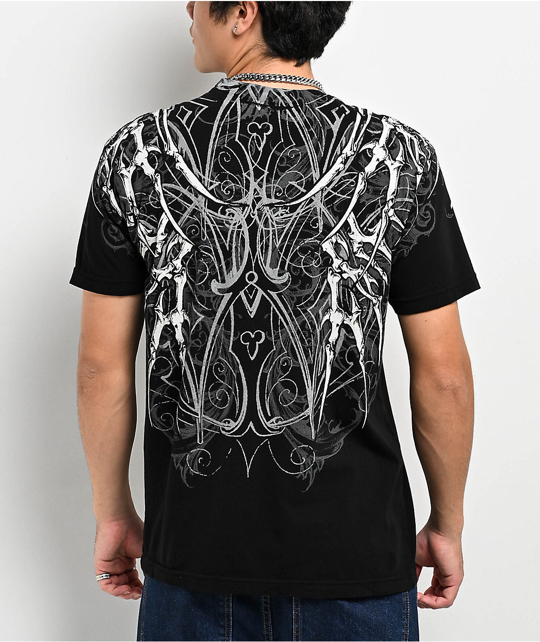 Affliction Skeleton Black T-Shirt