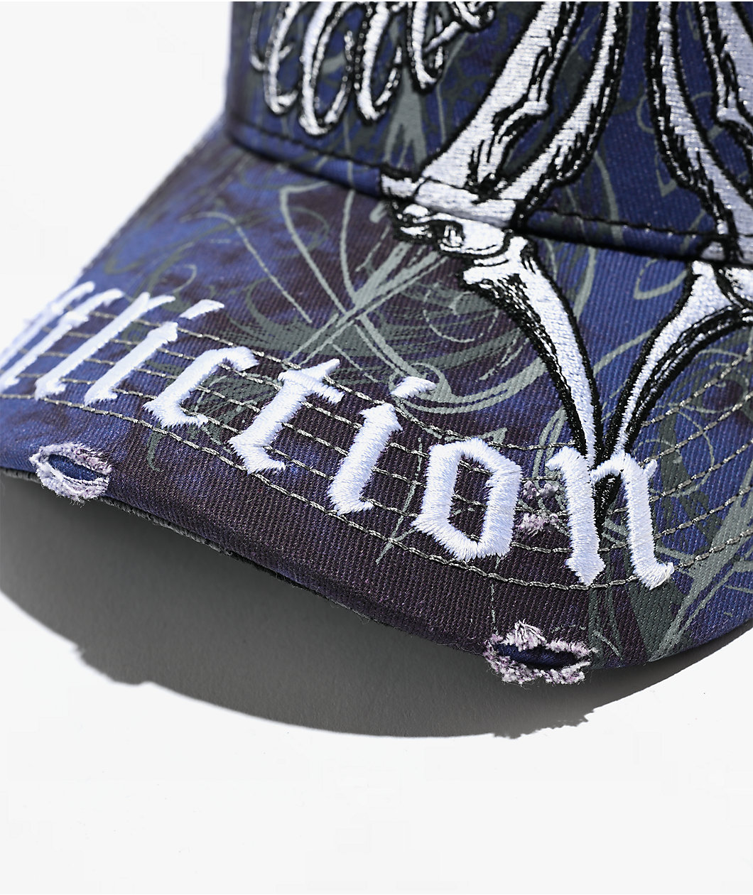 Affliction Skeleton Black Trucker Hat