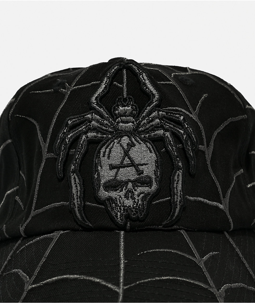 Affliction Spider Black Strapback Hat