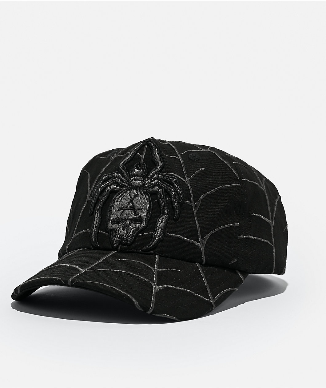 Affliction Spider Black Strapback Hat