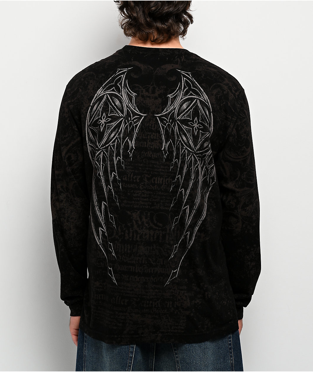 Affliction Spike Black Long Sleeve T-Shirt