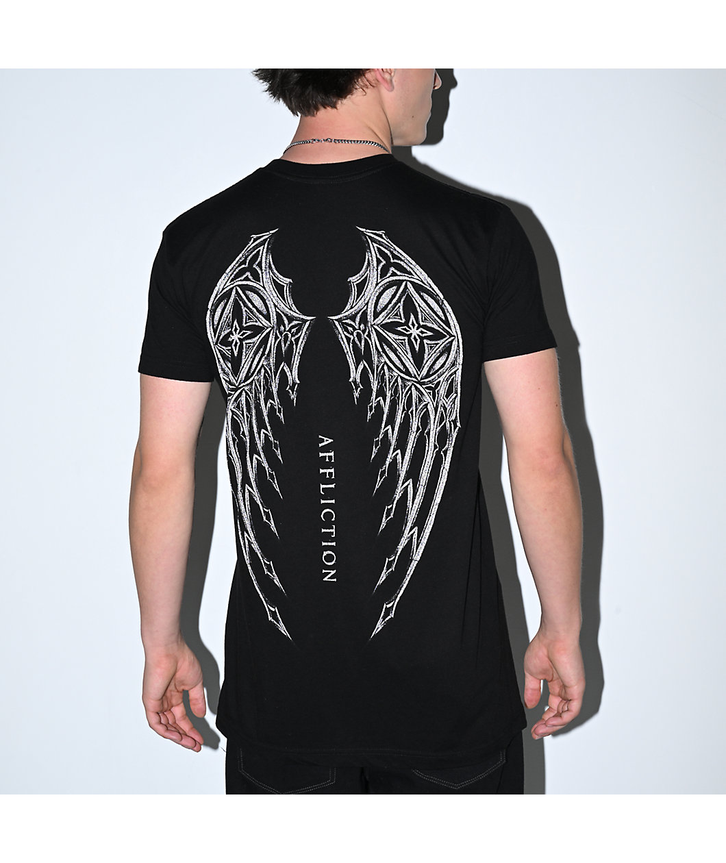 Affliction Spiker Reflective Black T-Shirt