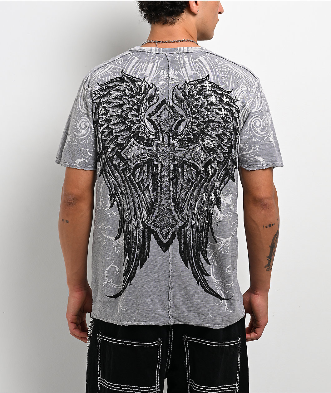 Affliction Stampede Grey T-Shirt