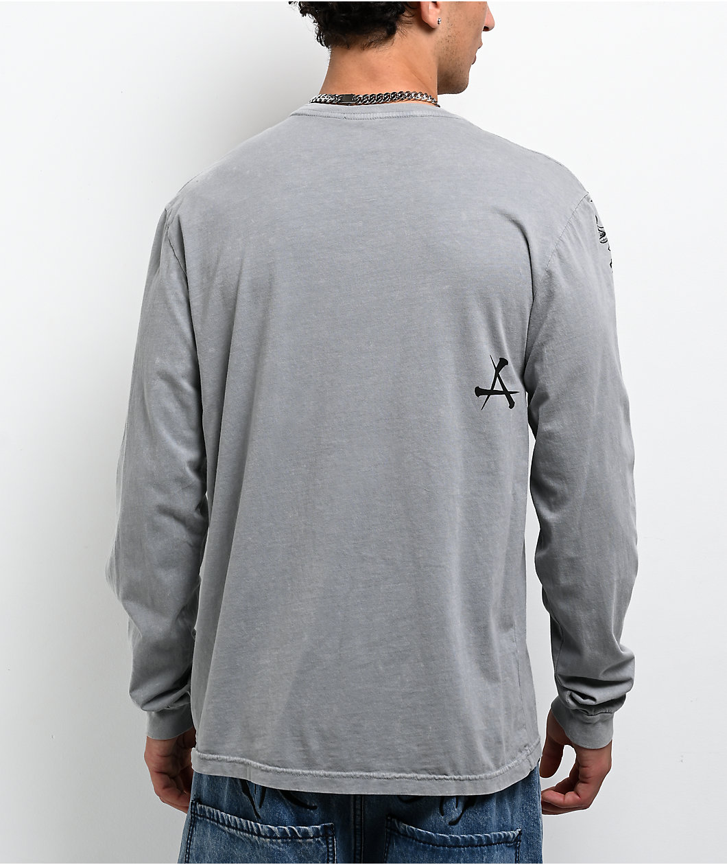 Affliction Step Of Honor Grey Long Sleeve T-Shirt