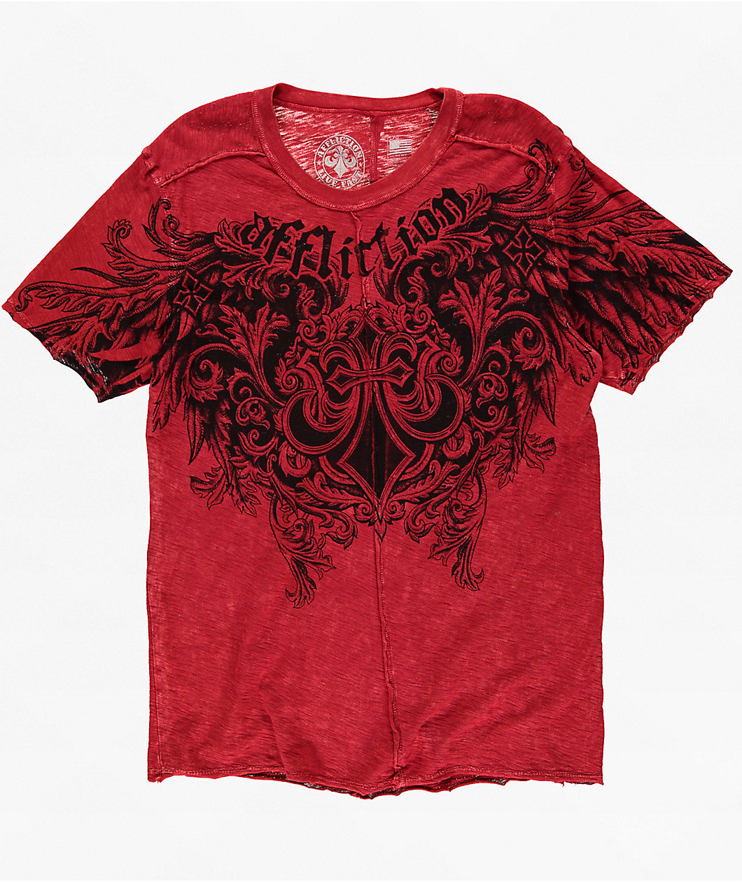 Affliction Step Of Honor Red Wash T-Shirt
