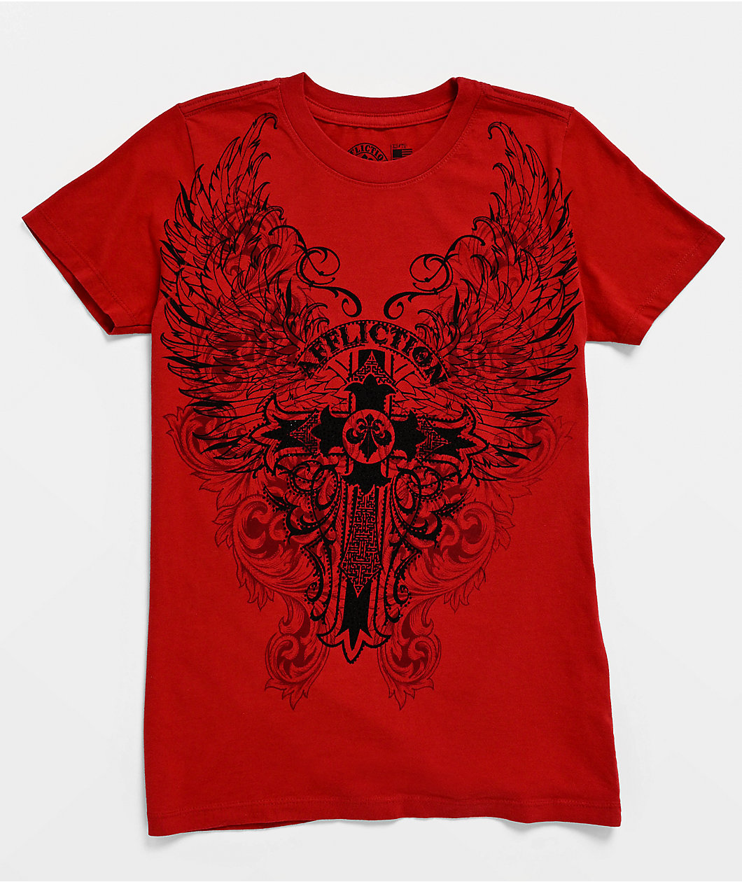 Affliction Syndic Rhinestone Red T-Shirt