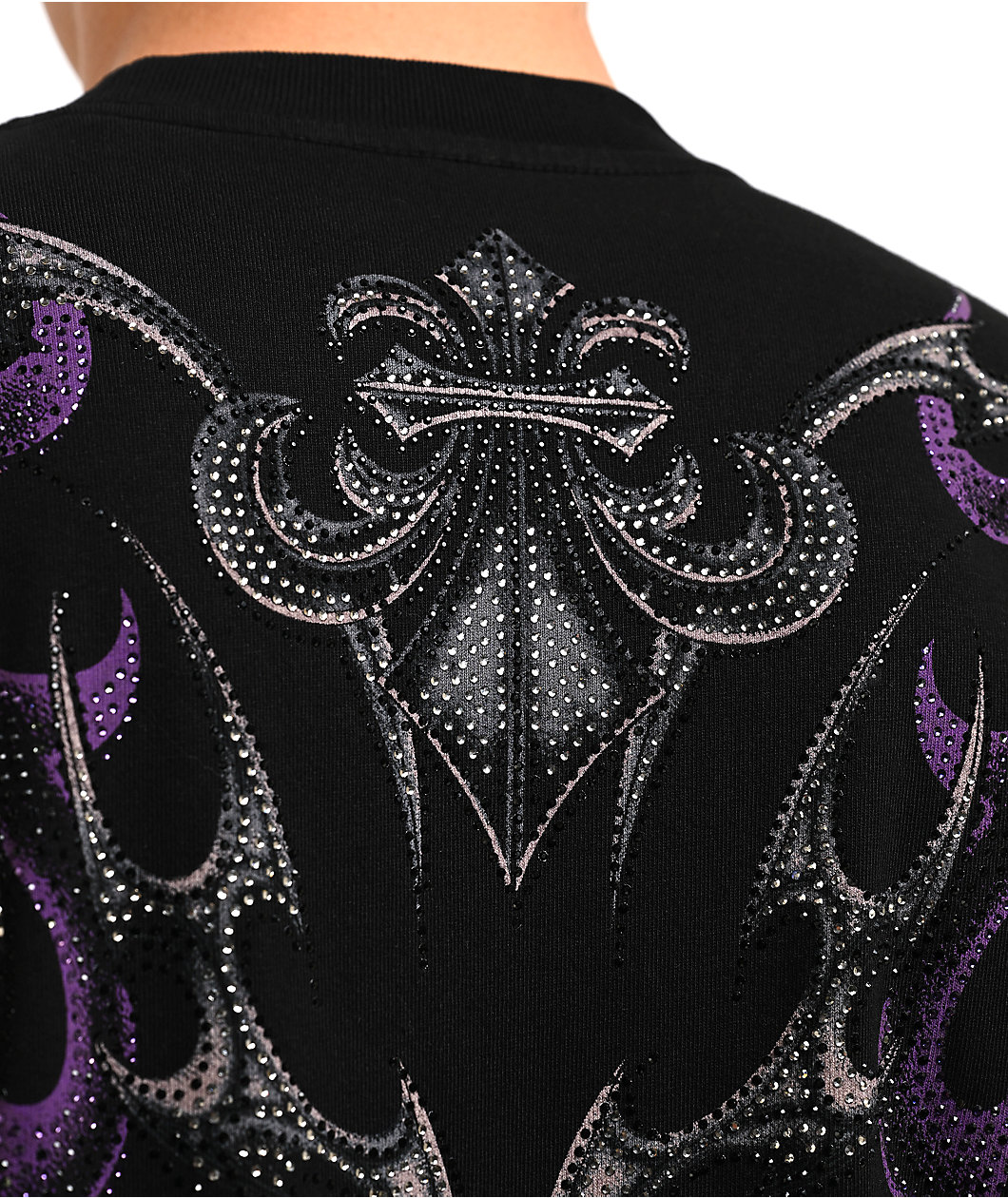 Affliction Theory Rhinestone Black T-Shirt
