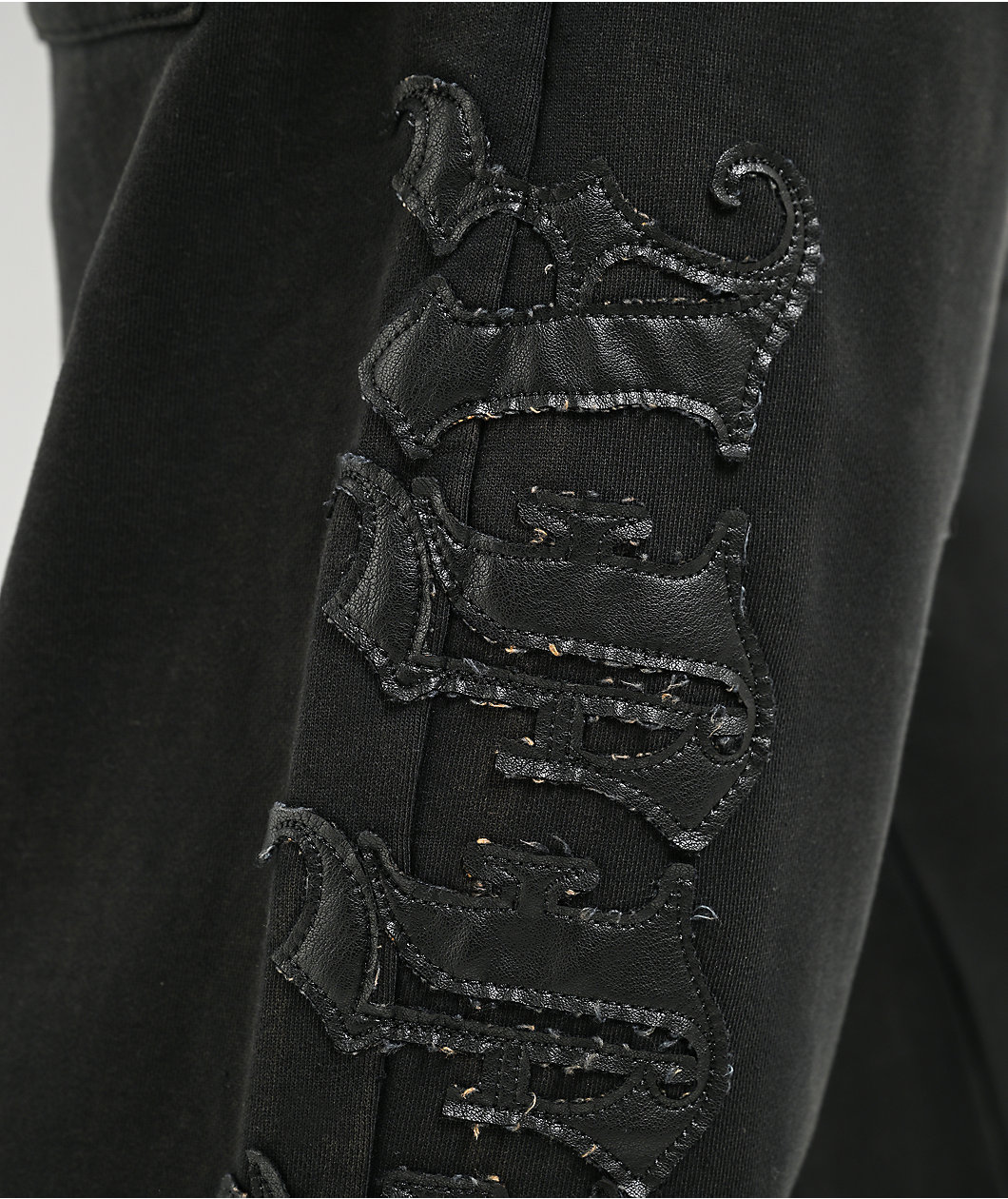 Affliction Tompson Black Wash Wide Leg Sweatpants