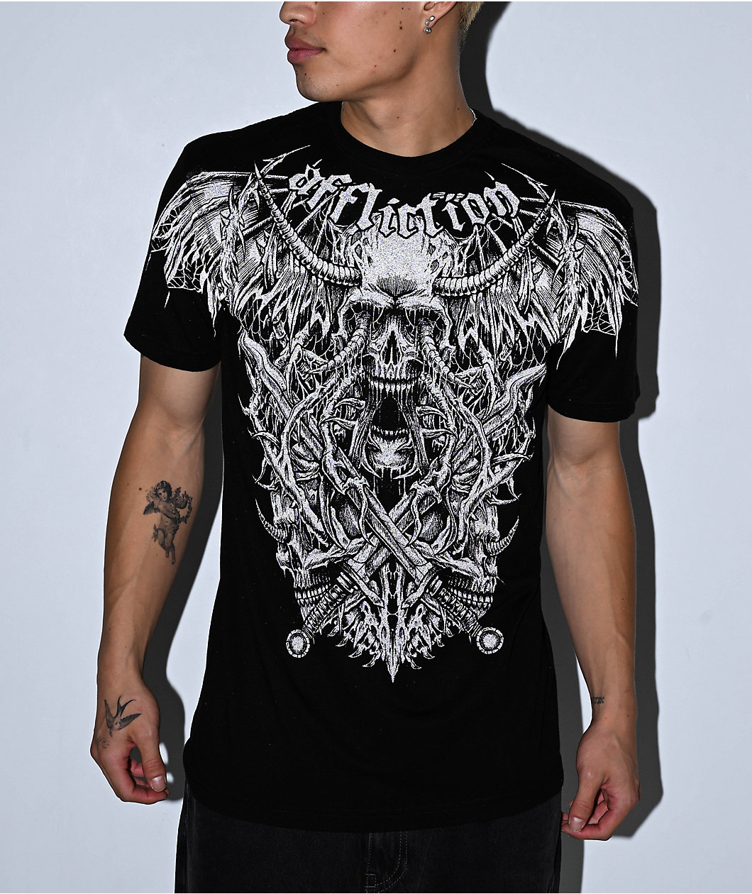 Affliction Tortured Reflective Black T-Shirt