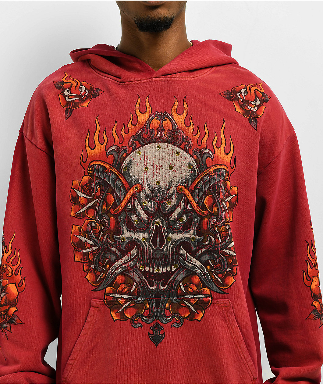 Affliction Toxic Tavern Red Hoodie