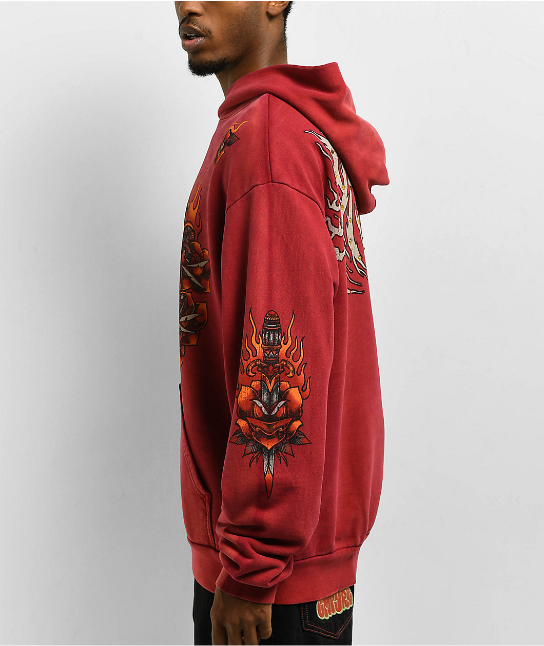 Affliction Toxic Tavern Red Hoodie