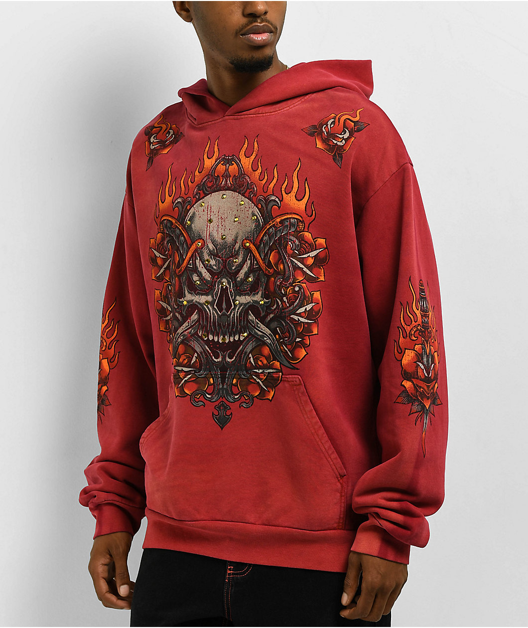 Affliction Toxic Tavern Red Hoodie