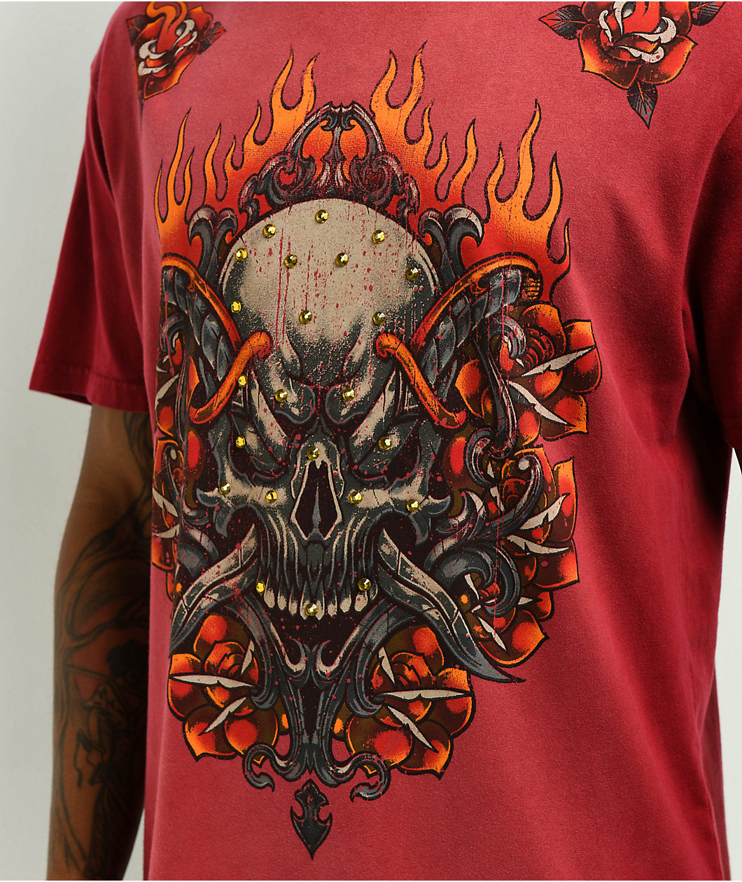 Affliction Toxic Tavern Red Potassium Wash T-Shirt