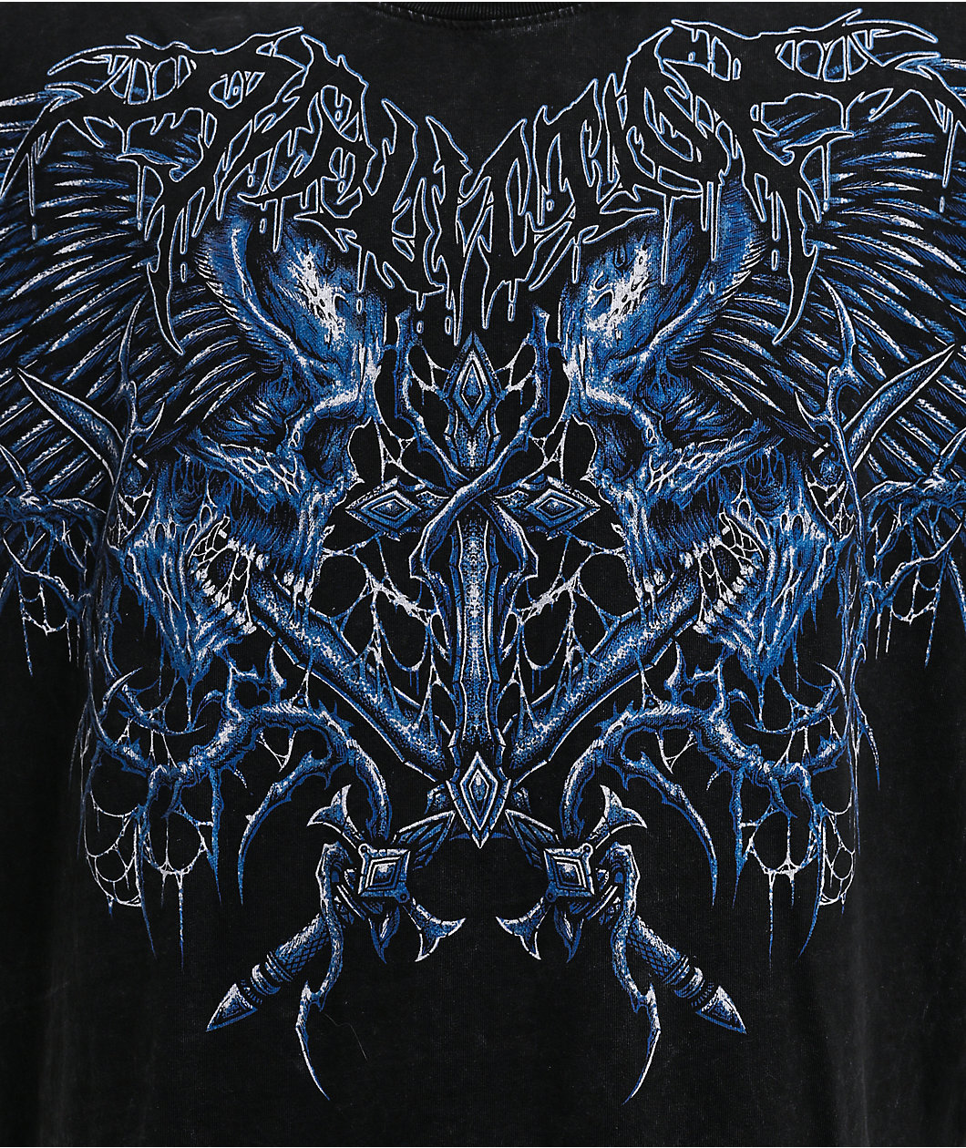 Affliction Toxic Wrath Black Wash & Grey 2fer Long Sleeve T-Shirt