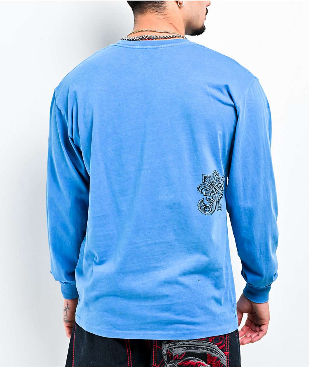 Affliction Vantage Blue Wash Long Sleeve T-Shirt