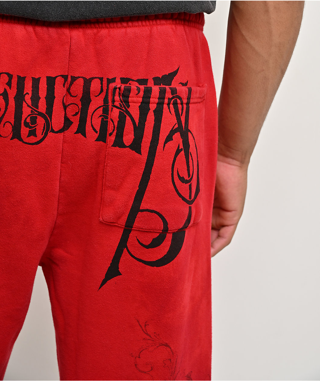 Affliction Vertebrae Red Sweatpants