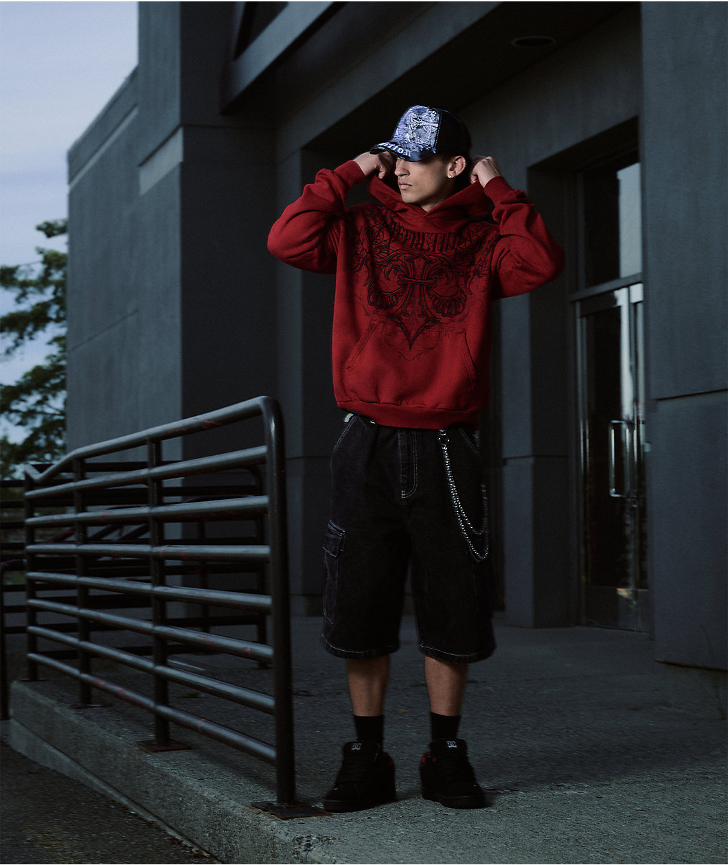 Affliction Vertebrate Red Hoodie