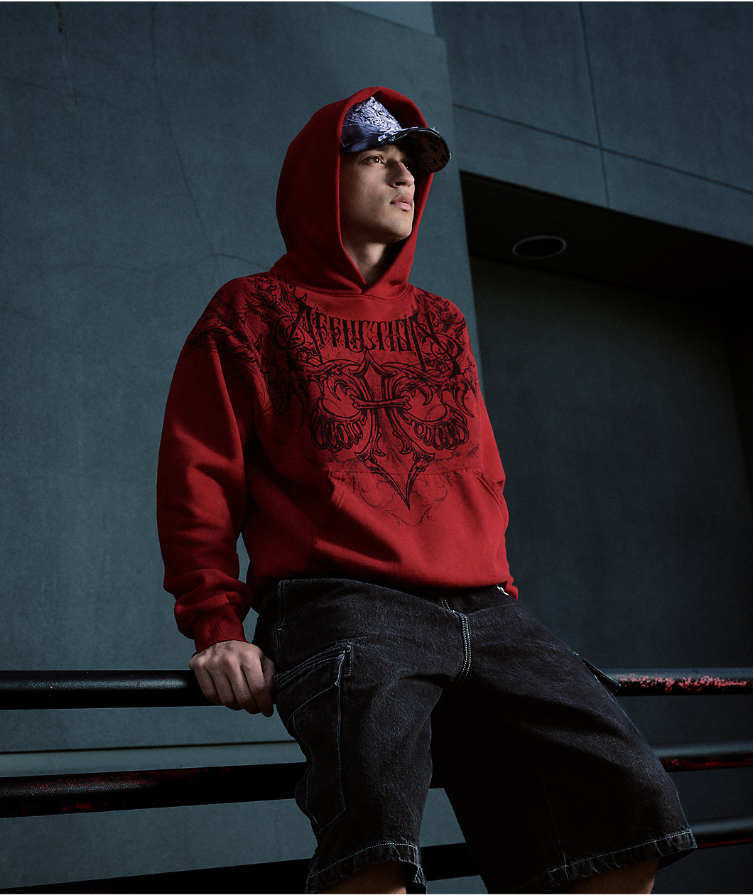 Affliction Vertebrate Red Hoodie