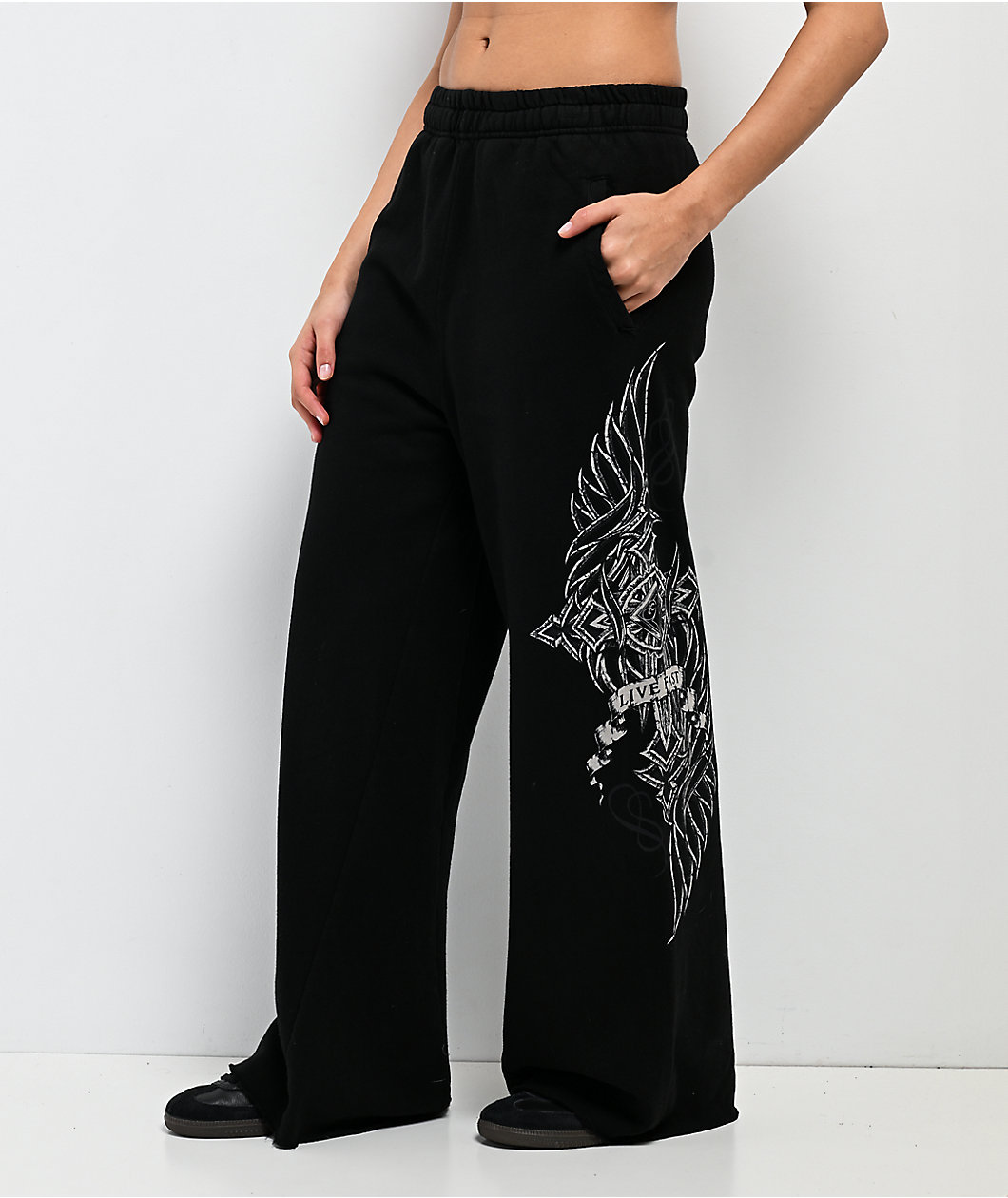 Affliction Widowmaker Black Sweatpants