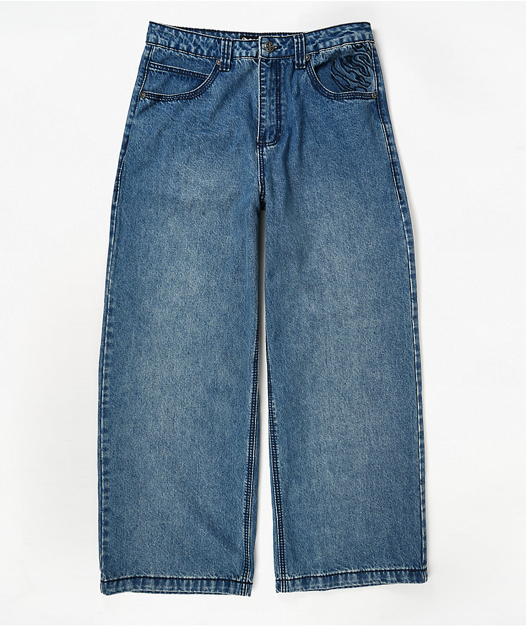 Affliction Wings Medium Wash Wide Leg Jeans