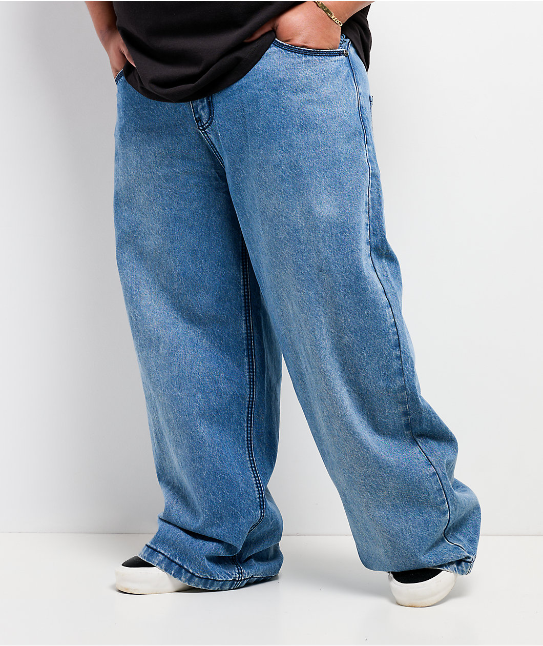 Affliction Wings Medium Wash Wide Leg Jeans