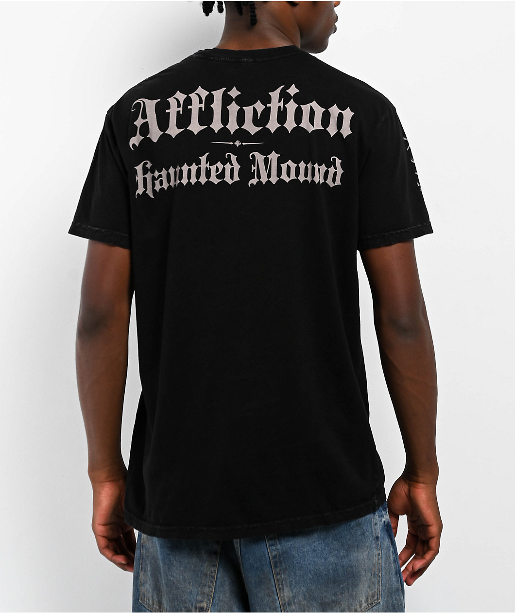 Affliction x Haunted Mound Bloody Angel Black Wash T-Shirt