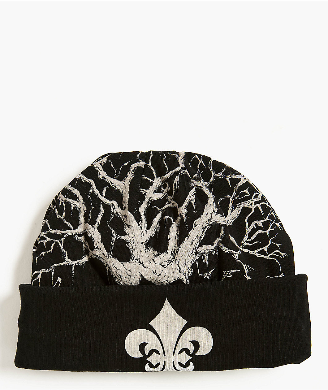 Affliction x Haunted Mound Harold Black Reversible Skully Beanie