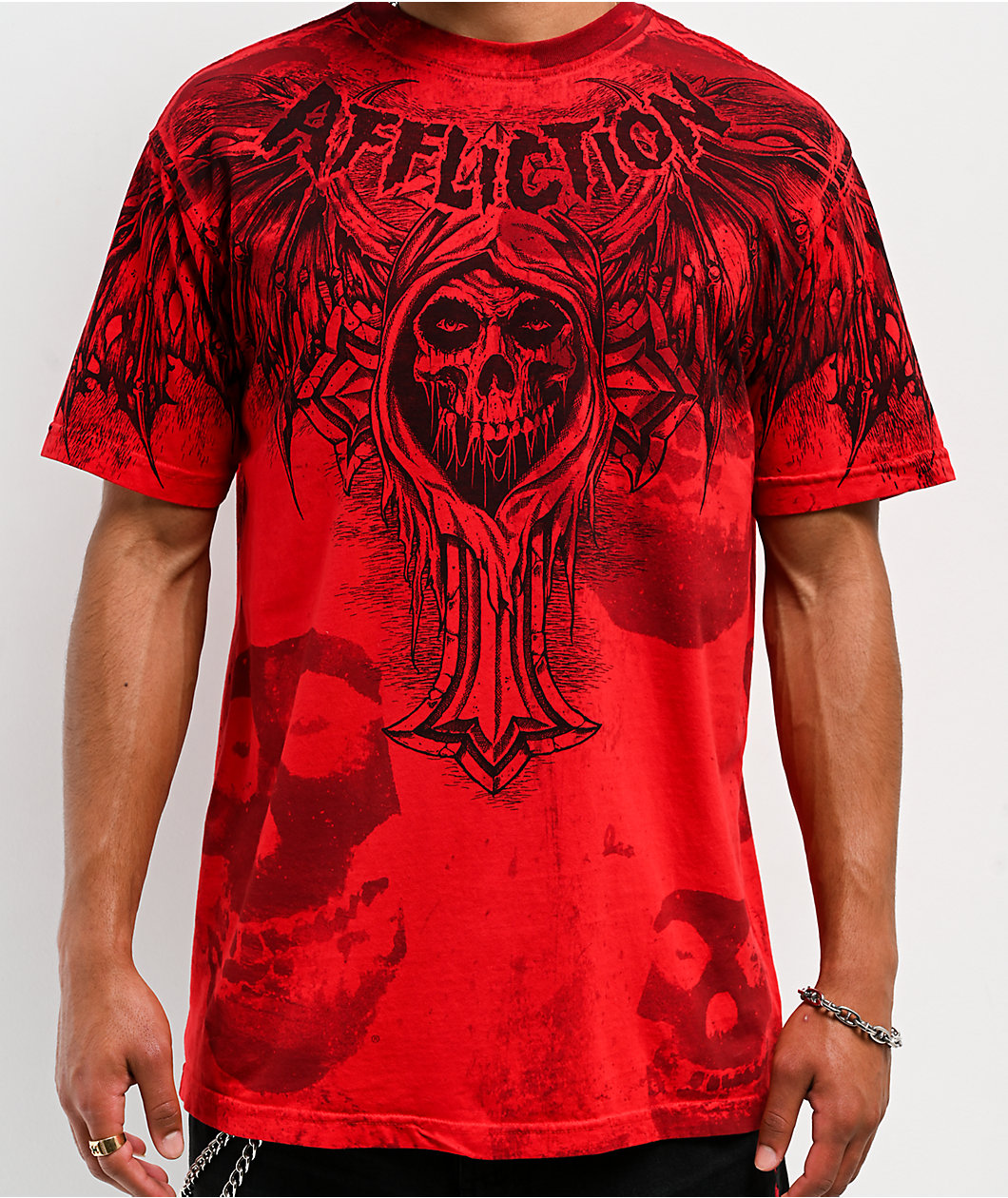 Affliction x Misfits Bat Red T-Shirt