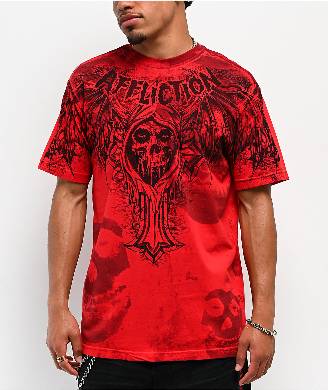 Affliction x Misfits Bat Red T-Shirt
