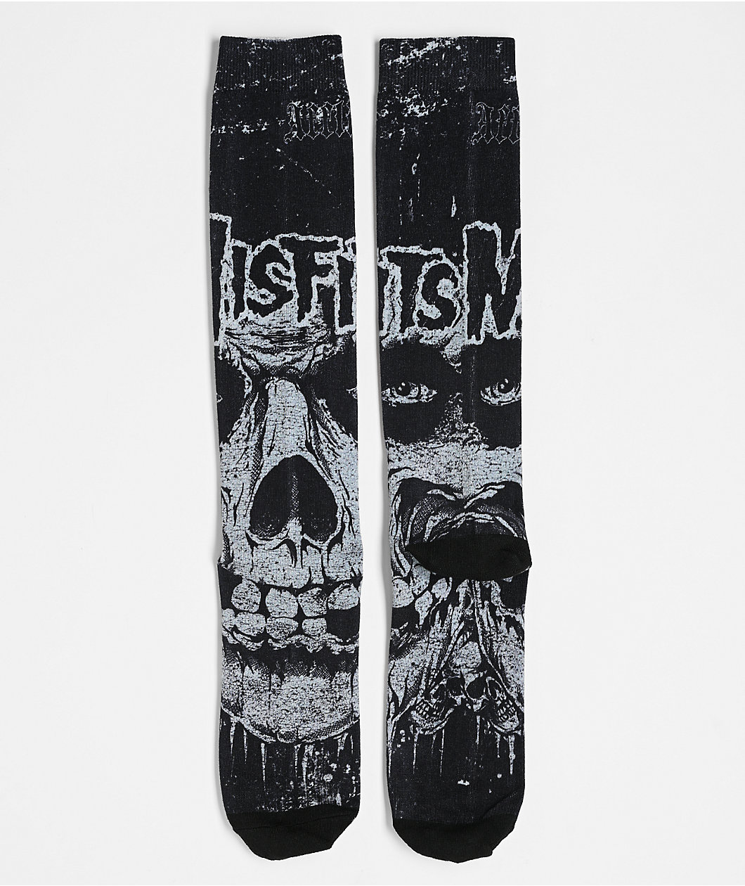 Affliction x Misfits Skully Black Crew Socks