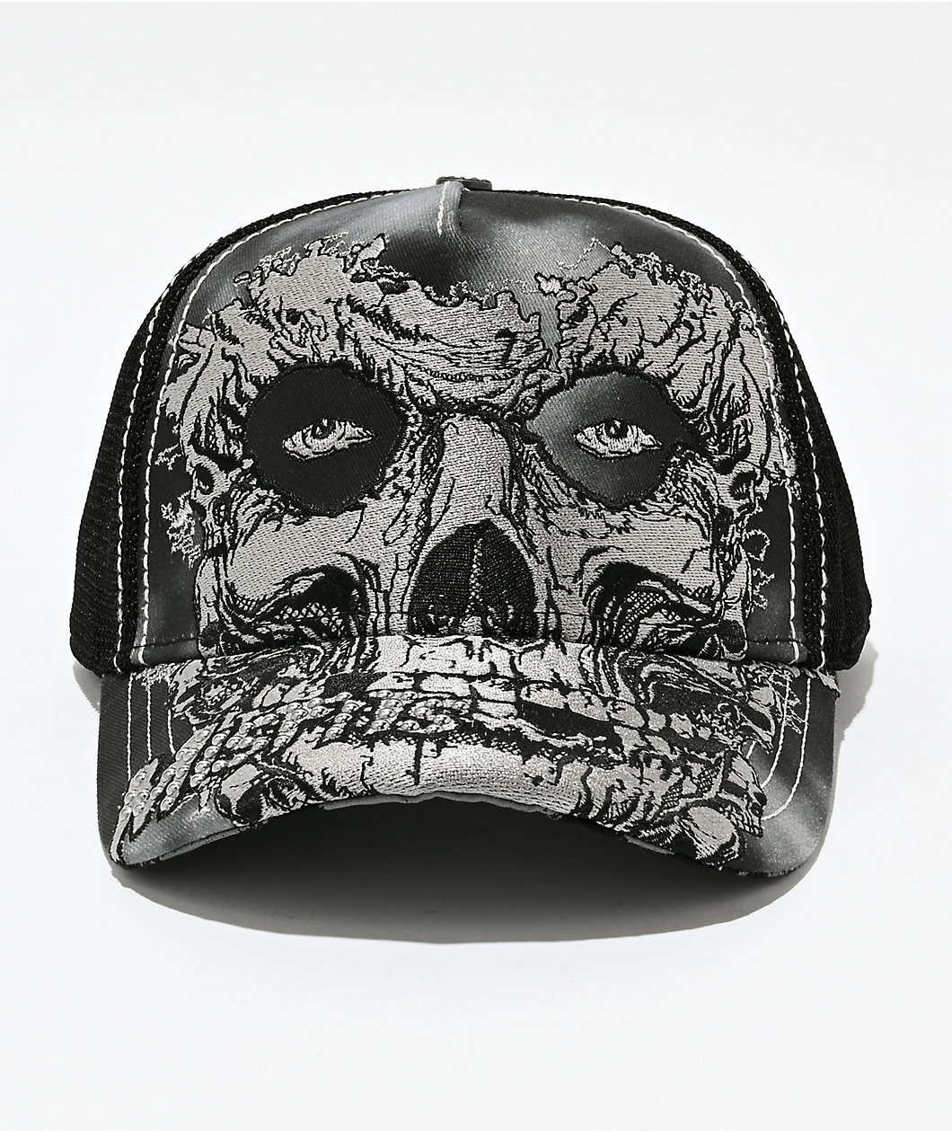 Affliction x Misfits Skully Black Trucker Hat